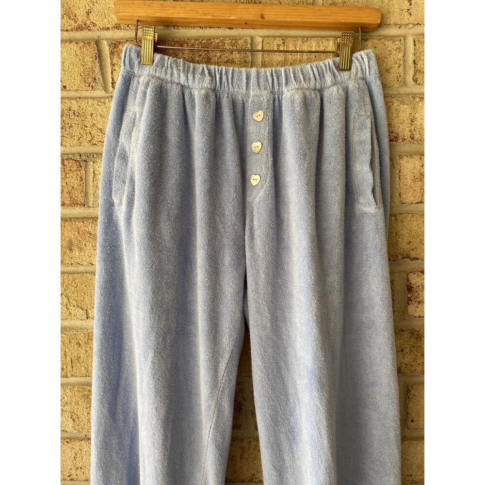 NWOT Stoney Clover Lane x Donni Collab Sweatpant Baby Blue Terrycloth Large - Picture 2 of 7